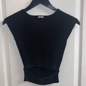 Wilfred crop cutout shirt